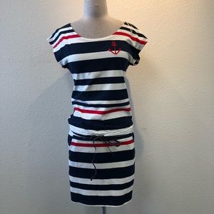 Navy Striped Dress